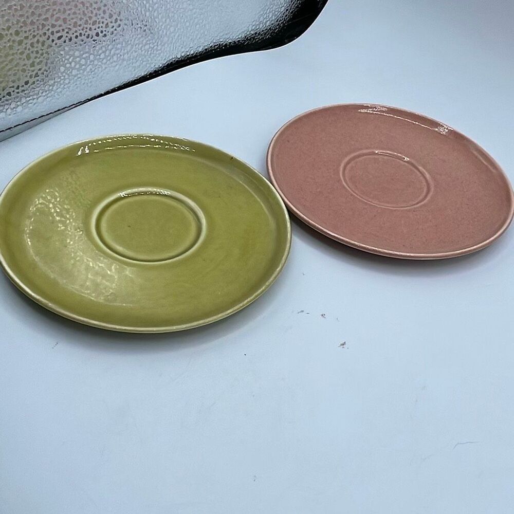 Lot of 2 Russel Wright “American Modern” line saucers.